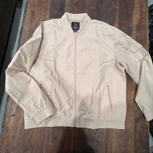 Men's Light Tan Bomber Jacket